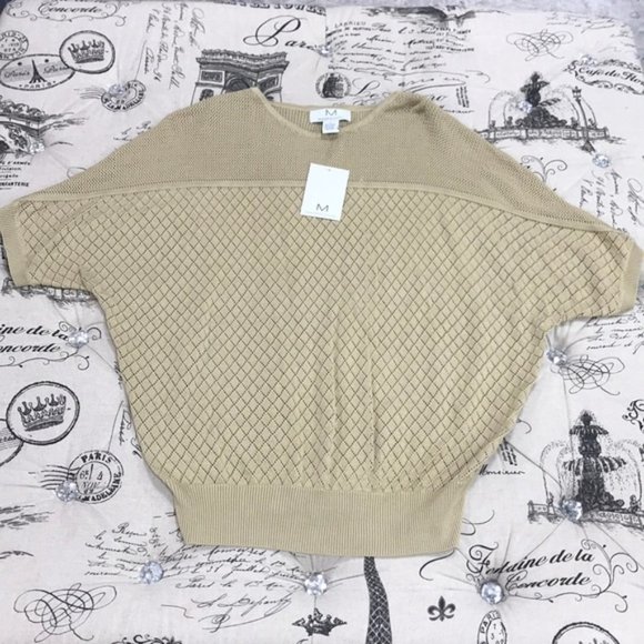 M Magaschoni Elbow Length Dolman Sleeve Pointelle - Picture 3 of 8